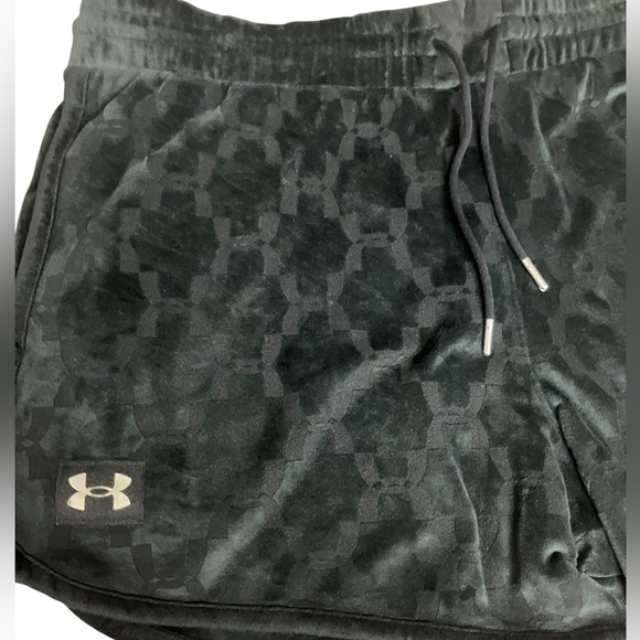 Under Armour Gray Black Velour Drawstring Athletic Sports Pocket Shorts Mens XXL - Picture 3 of 10